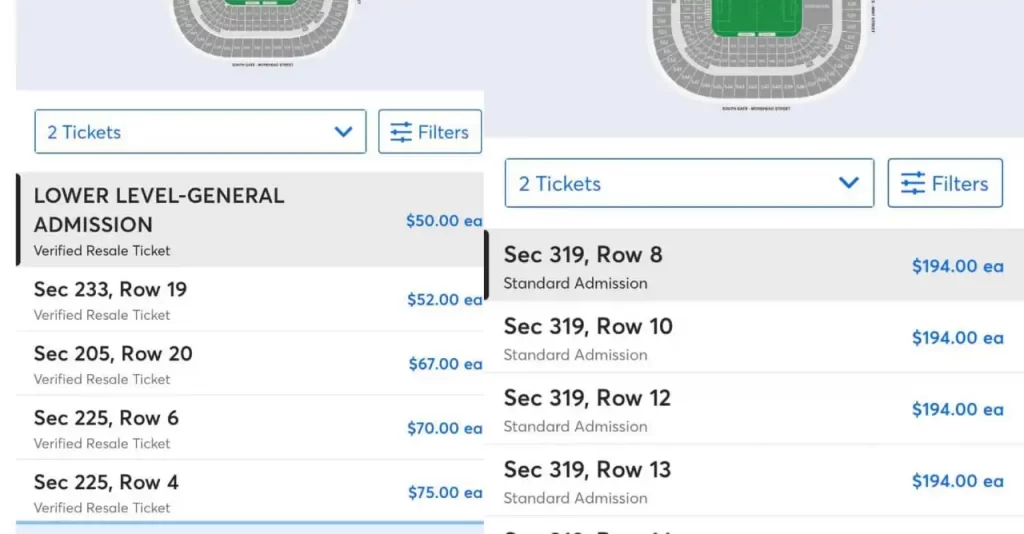 Inter Miami ticket price after messi