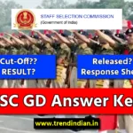 SSC GD Answer Key 2024 response Sheet