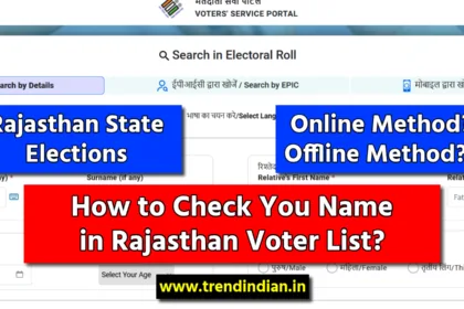 Voter list 2024 Rajasthan State Election commison